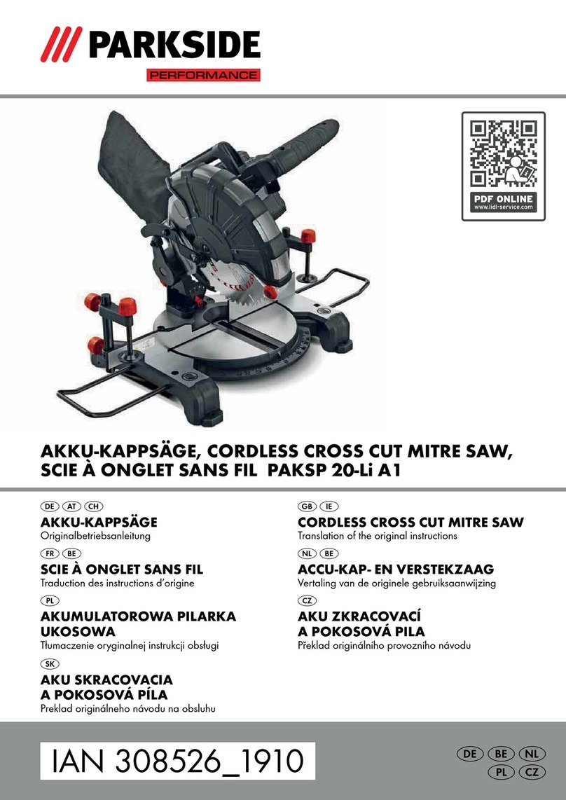 Parkside Performance PAKSP 20-Li A1 User manual