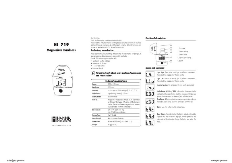 Hanna Instruments HI 719 User manual