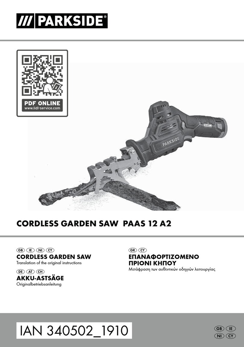 Parkside 340502 1910 Translation of the original instructions