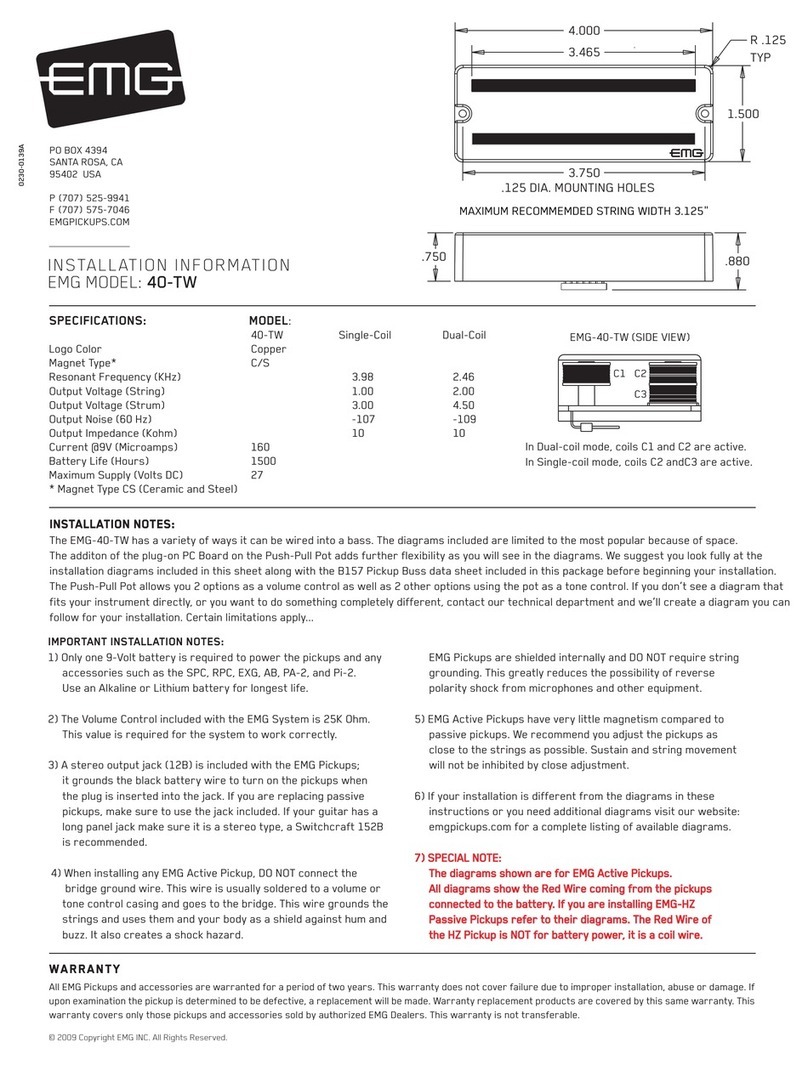 EMG 40-TW Installation information