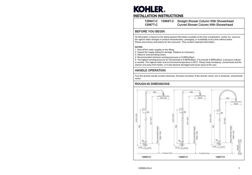 Kohler 12969T-C User manual