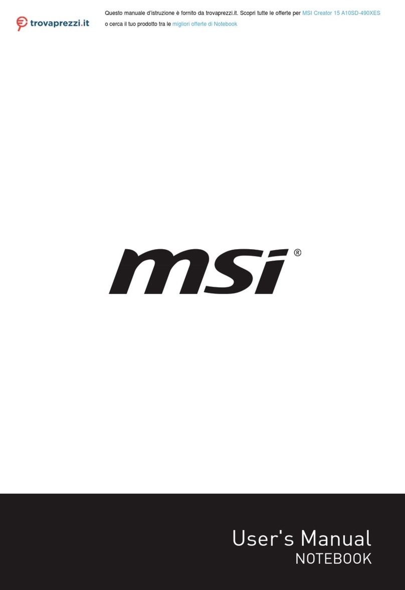 MSI Creator 15 A10SD-490XES user manual