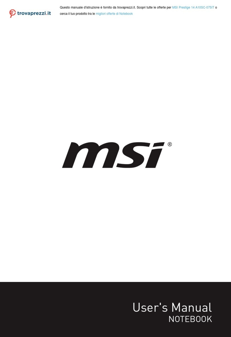 MSI Prestige 14 A10SC-075IT User manual