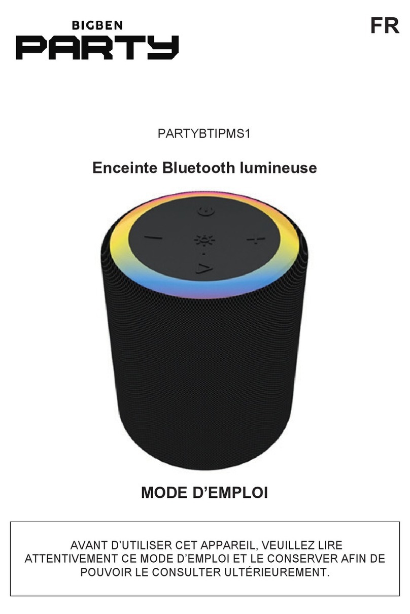 Bigben PARTY PARTYBTIPMS1 User manual Bigben PARTY PARTYBTIPMS1 User manual