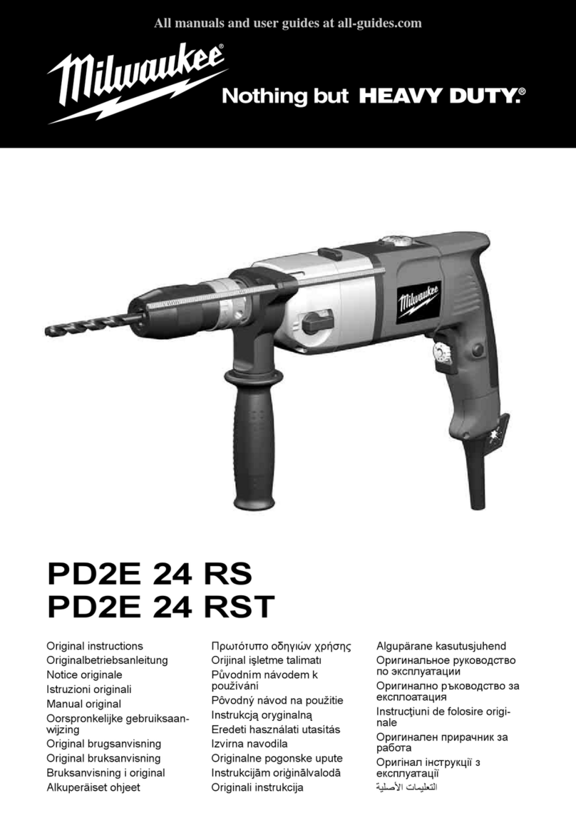 Milwaukee HEAVY DUTY PD2E 24 RS User manual