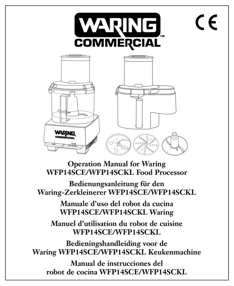 Waring WFP14SCE User manual Waring WFP14SCE User manual