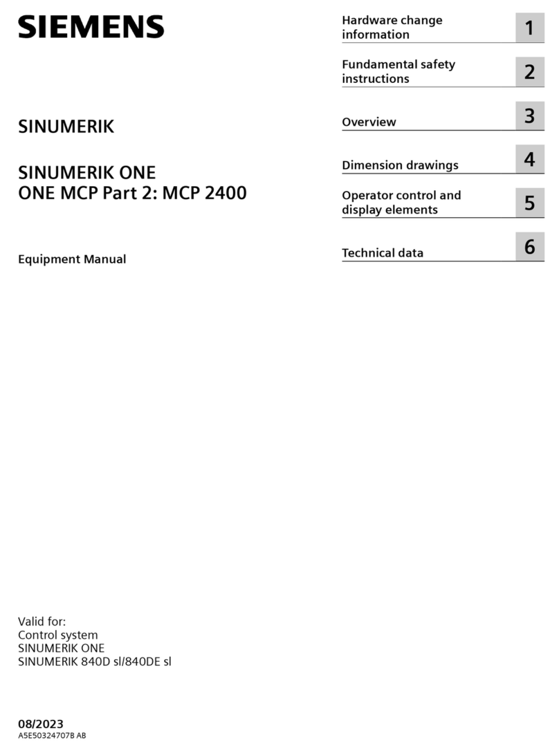 Siemens SINUMERIK ONE MCP 2400 Technical Document