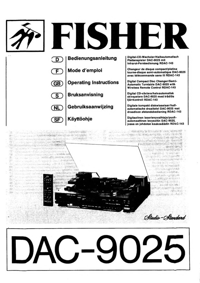 Fisher DAC-9025 operating instructions