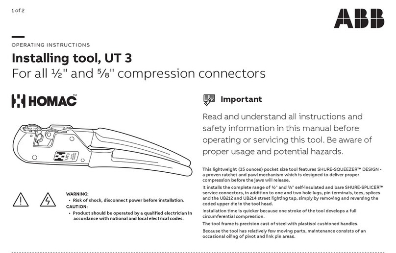 ABB HOMAC UT 3 operating instructions