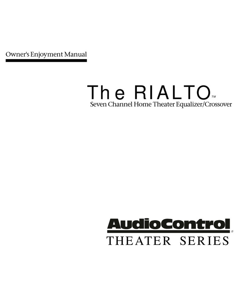 Audio Control The RIALTO User manual