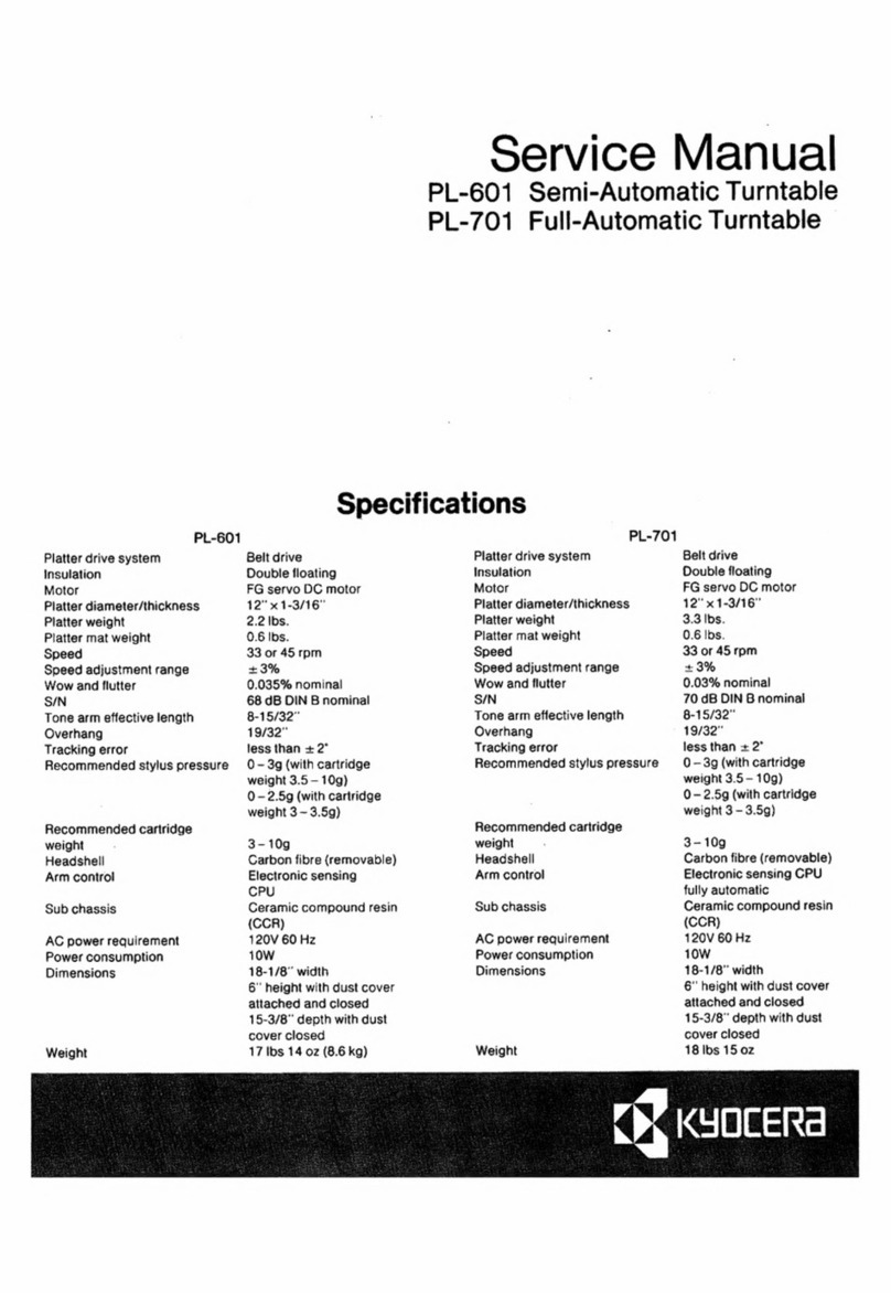 Kyocera PL-601 Service manual