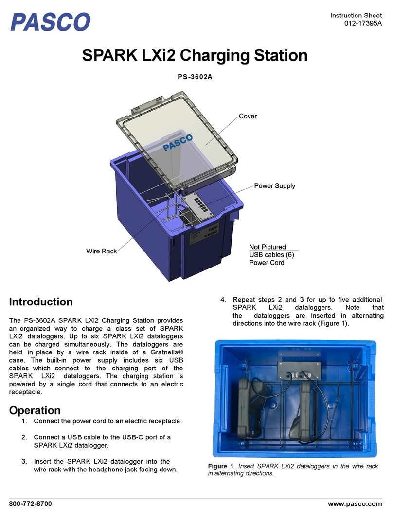 PASCO SPARK LXi2 instruction sheet