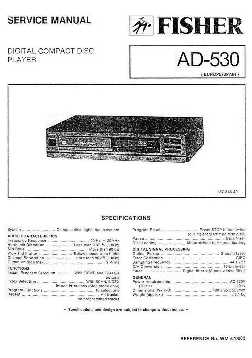 Fisher AD-530 Service manual