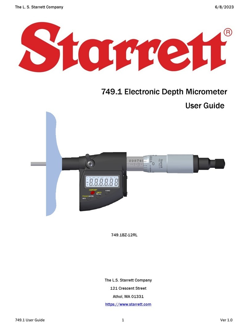 Starrett 749.1 user guide