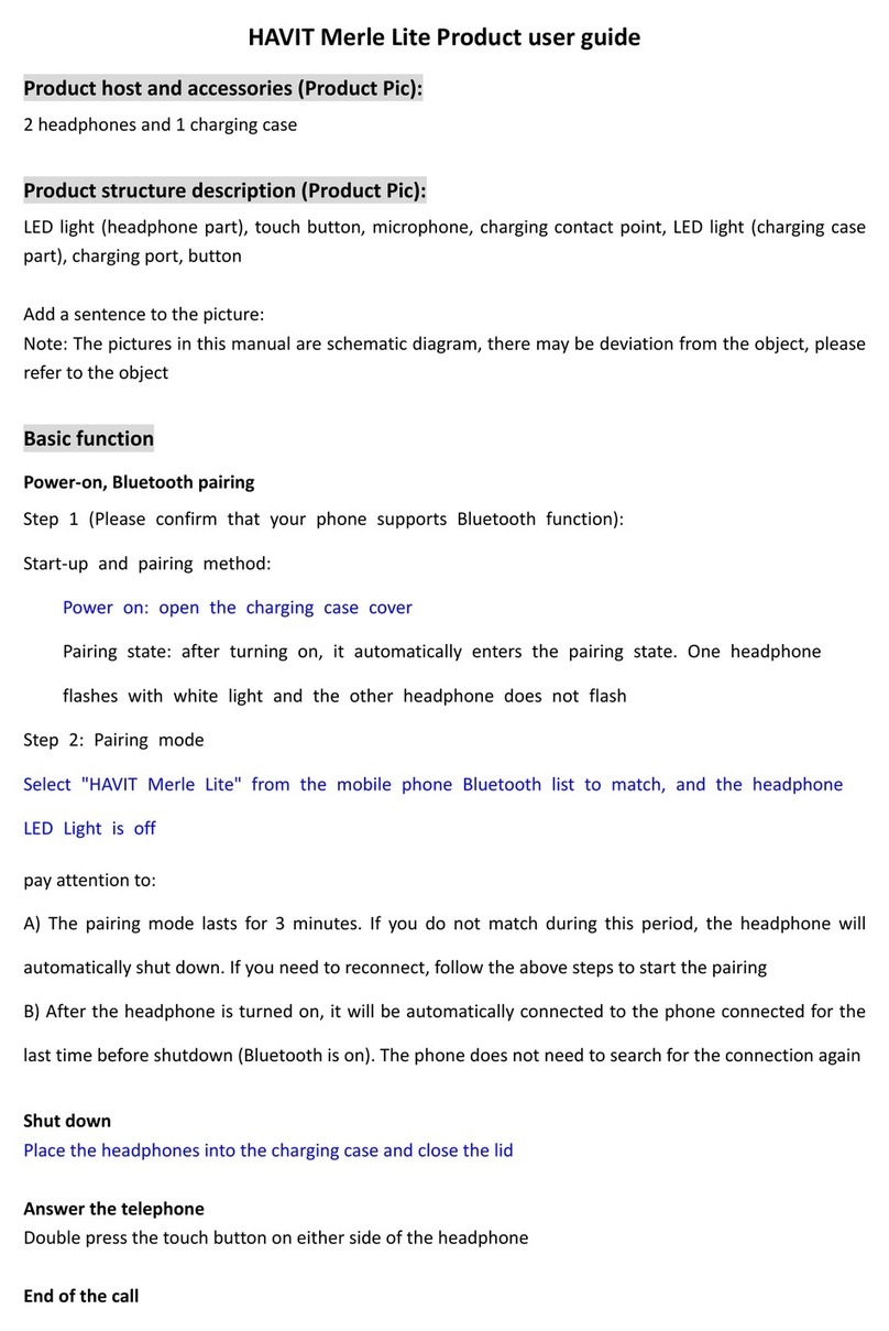 Havit Merle Lite Product user guide