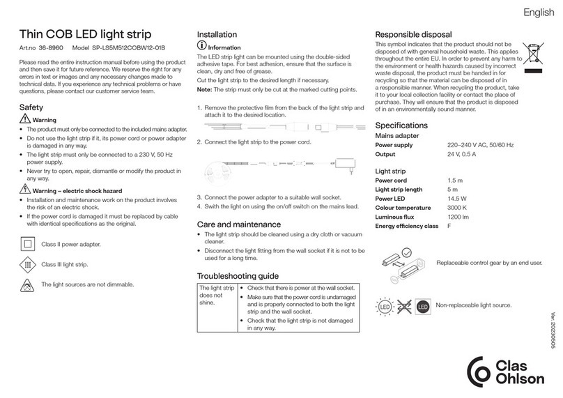 Clas Ohlson SP-LS5M512COBW12-01B instruction manual