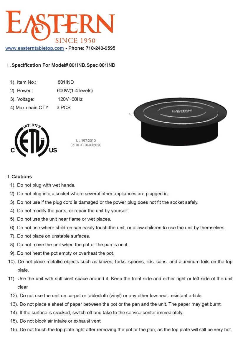 eastern 801IND quick start guide