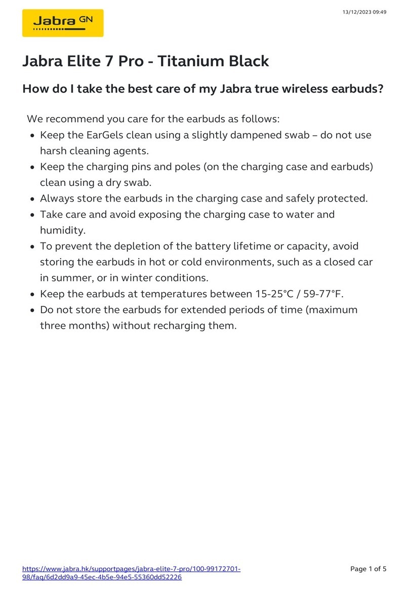 Jabra Elite 7 Pro User manual Jabra Elite 7 Pro User manual
