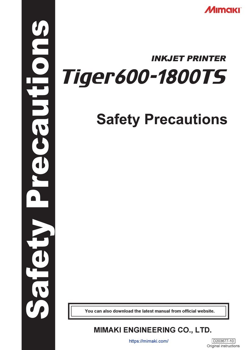 MIMAKI Tiger 600-1800TS Installation instructions