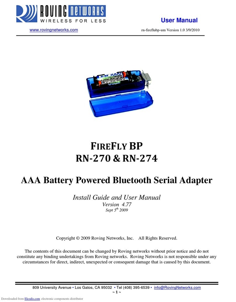 Roving Networks FIREFLY BP RN-270 user manual