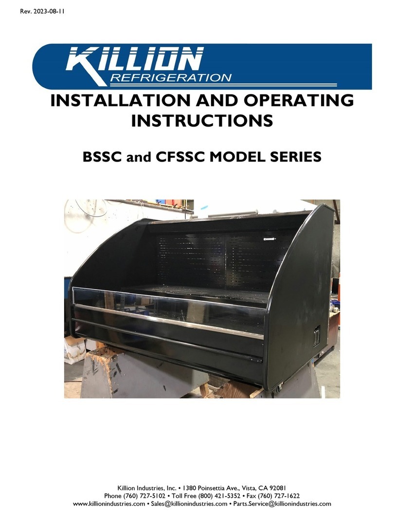 KILLION BSSC Series Installation and operating instructions