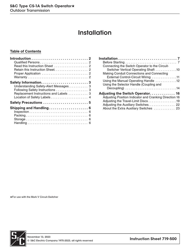 S&C CS-1A instruction manual S&C CS-1A instruction manual