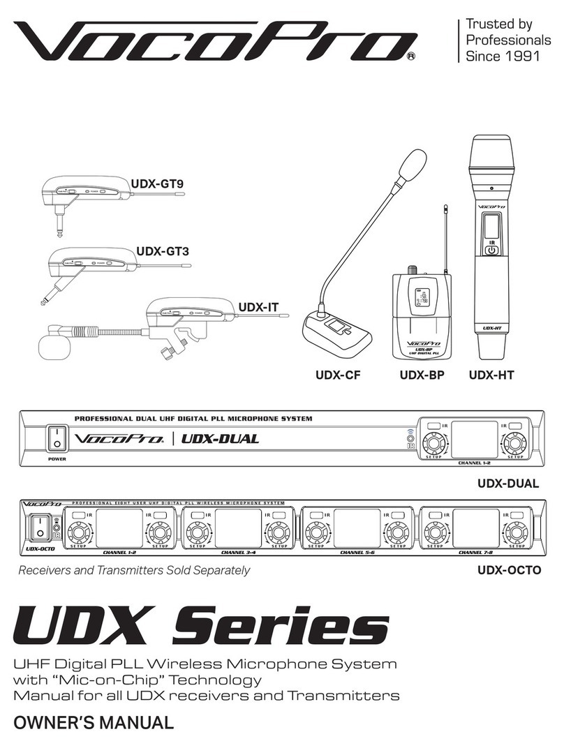 VocoPro UDX Series owner's manual