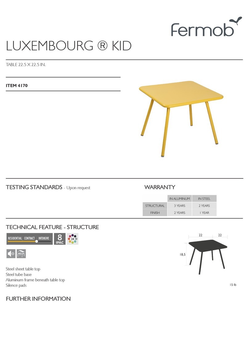 Fermob LUXEMBOURG KID 4170 quick start guide