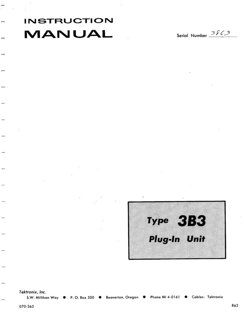 Tektronix 3B3 User manual