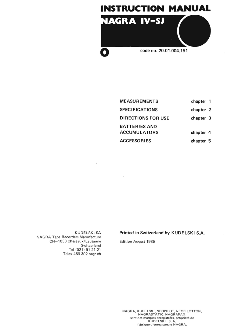 Nagra IV-SJ instruction manual