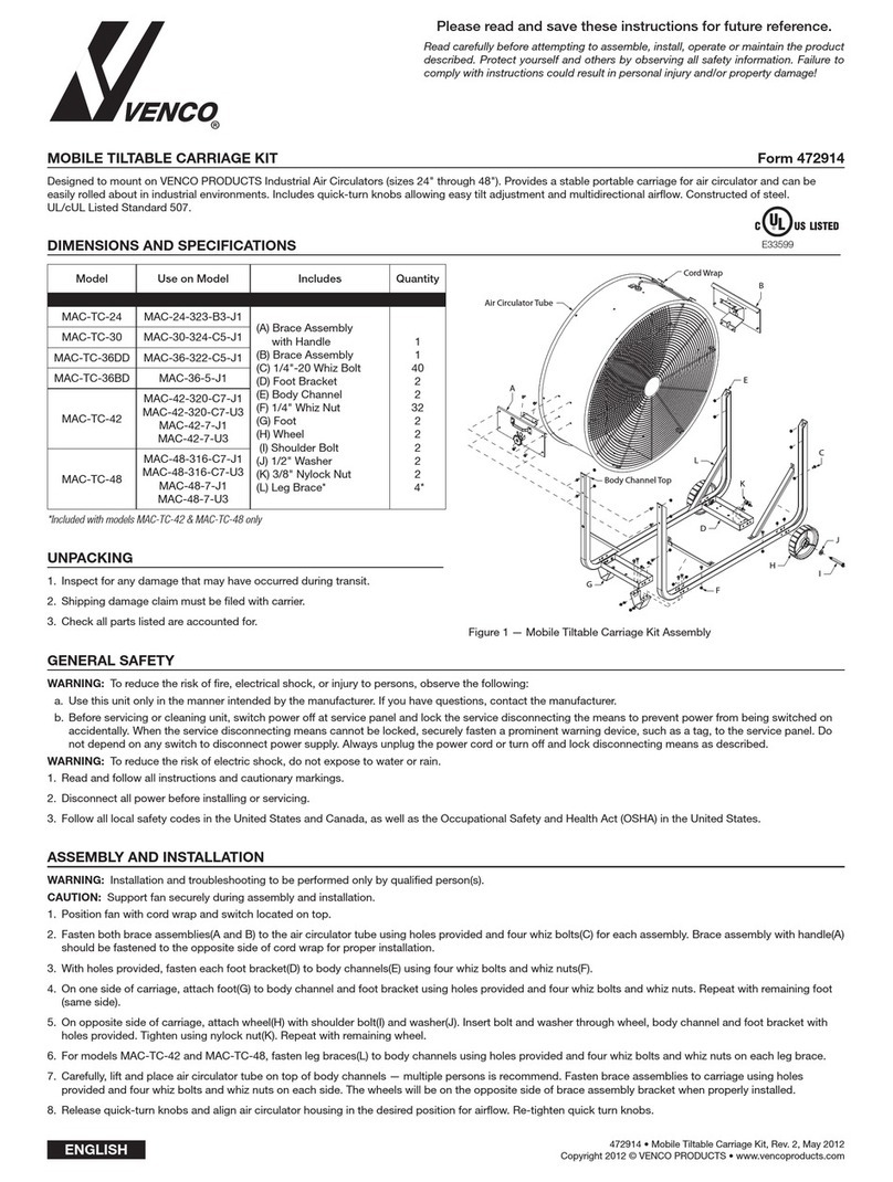 VENCO MAC-TC-24 User manual