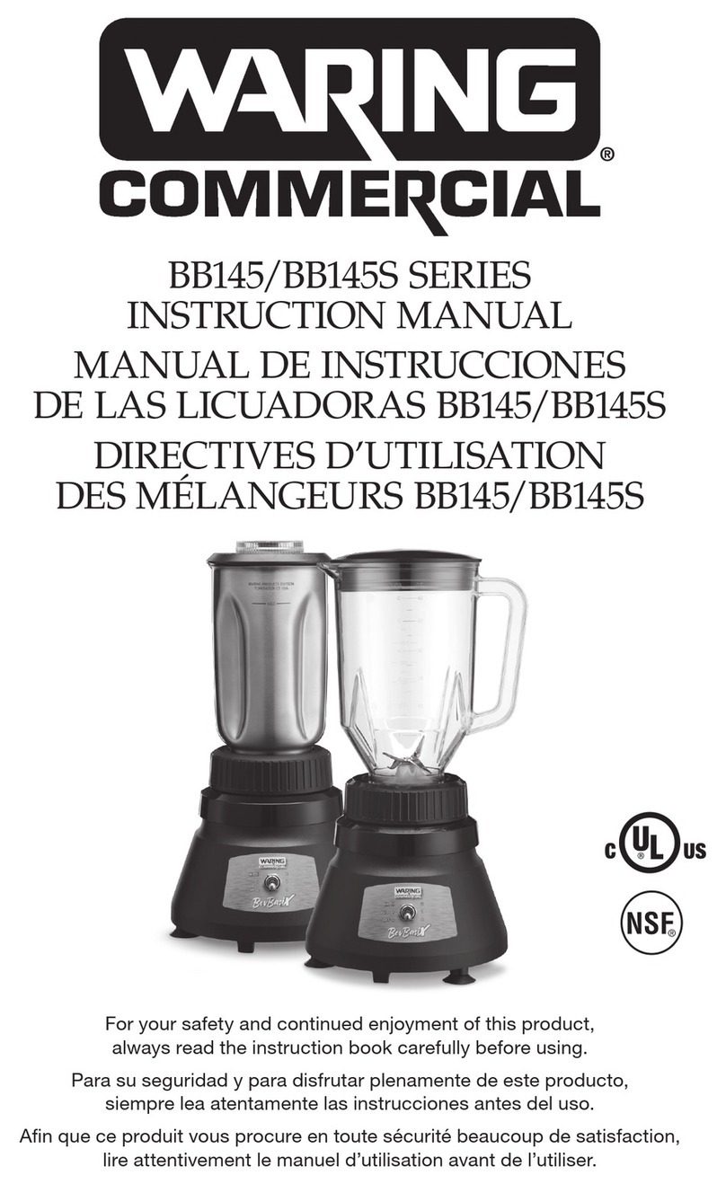 Waring BB145 Series User manual Waring BB145 Series User manual