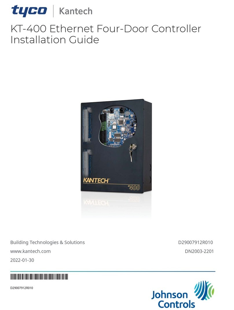 Johnson Controls Tyco Kantech KT-400 User manual