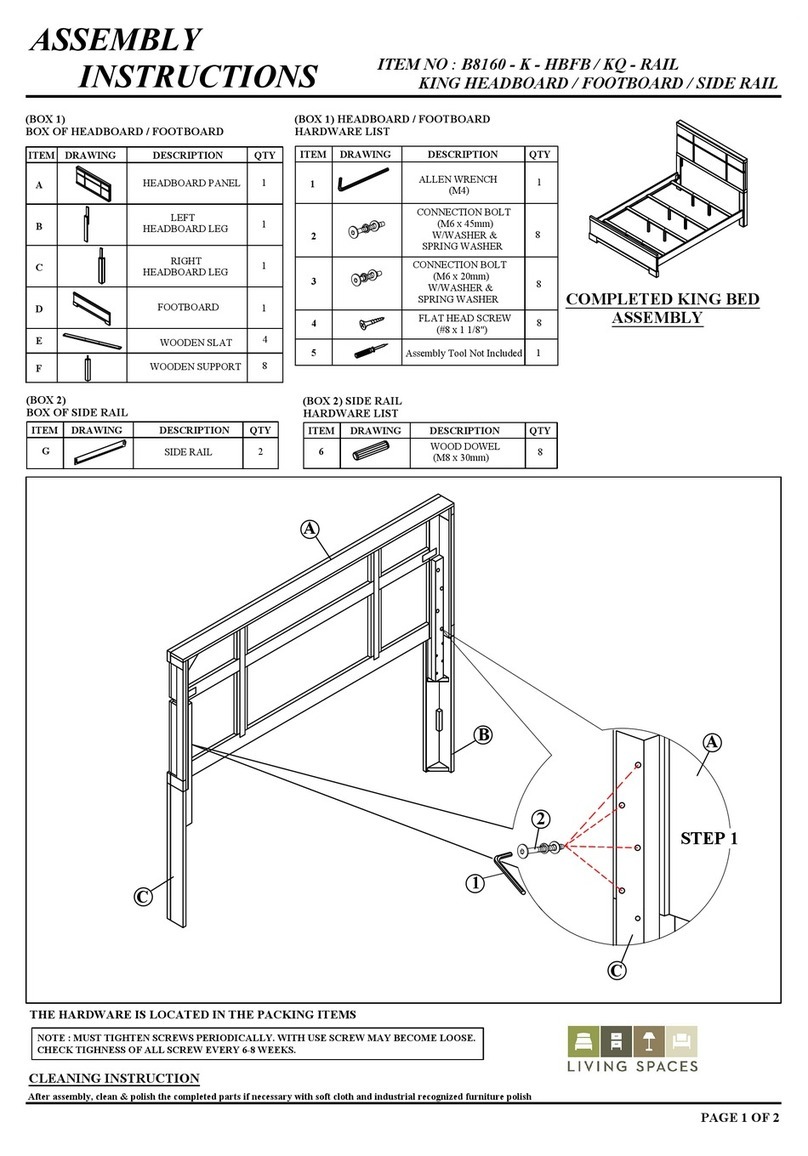 Living Spaces B8160- K-HBFB Assembly instructions