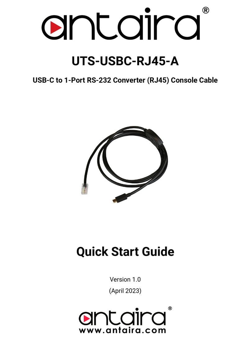 ANTAIRA UTS-USBC-RJ45-A quick start guide