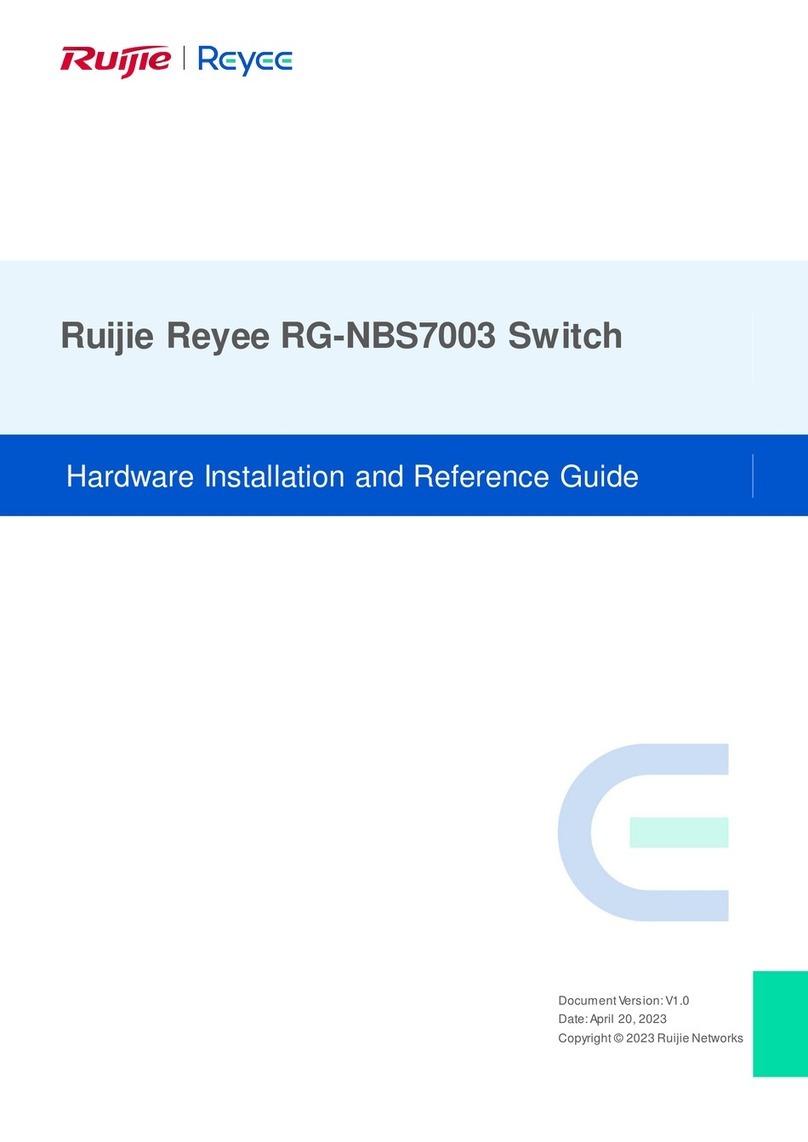 Ruijie Reyee RG-NBS7003 Hardware installation and reference guide Ruijie Reyee RG-NBS7003 Hardware installation and reference guide