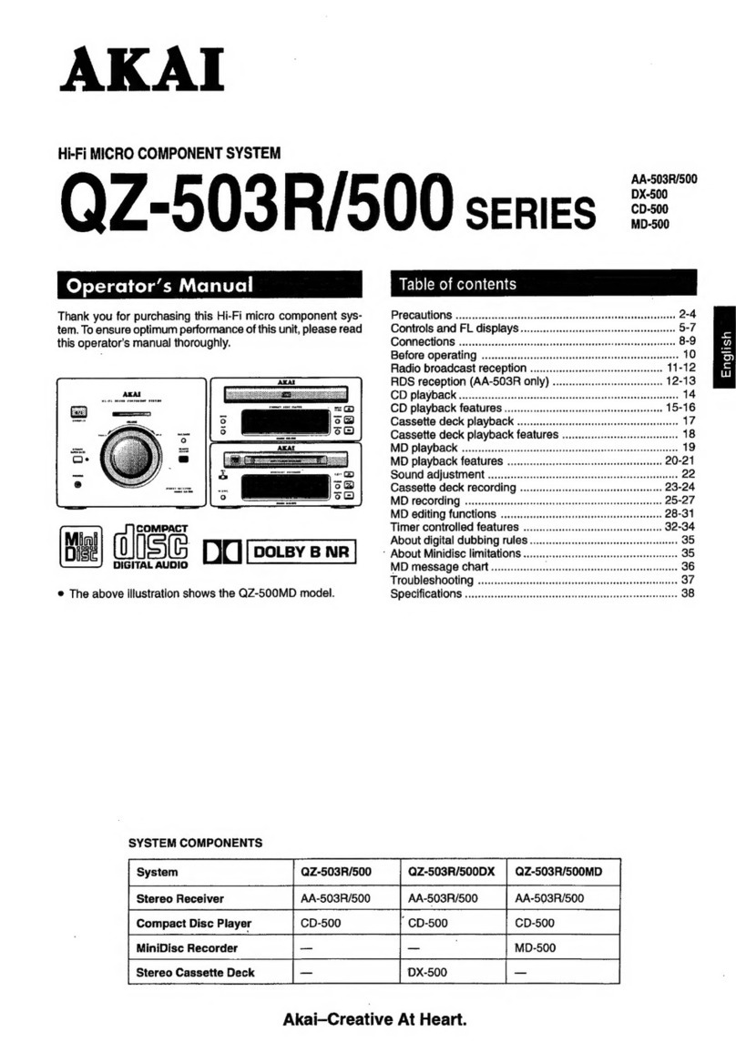 Akai QZ-503R Series Operator's manual