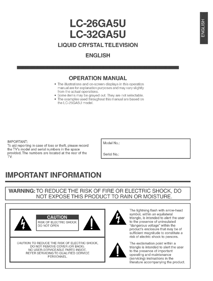 Sharp LC-26GA5U User manual