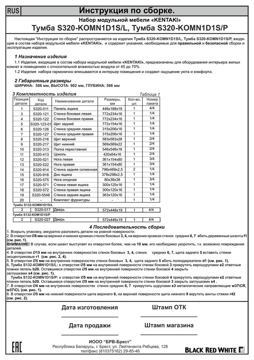 BLACK RED WHITE KENTAKI S320-KOMN1D1S/L User manual
