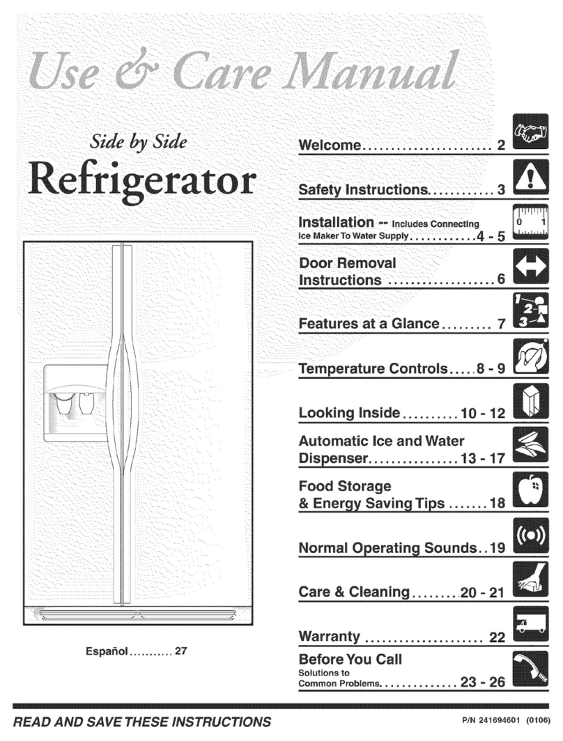 Frigidaire FSC23F7DWC User manual