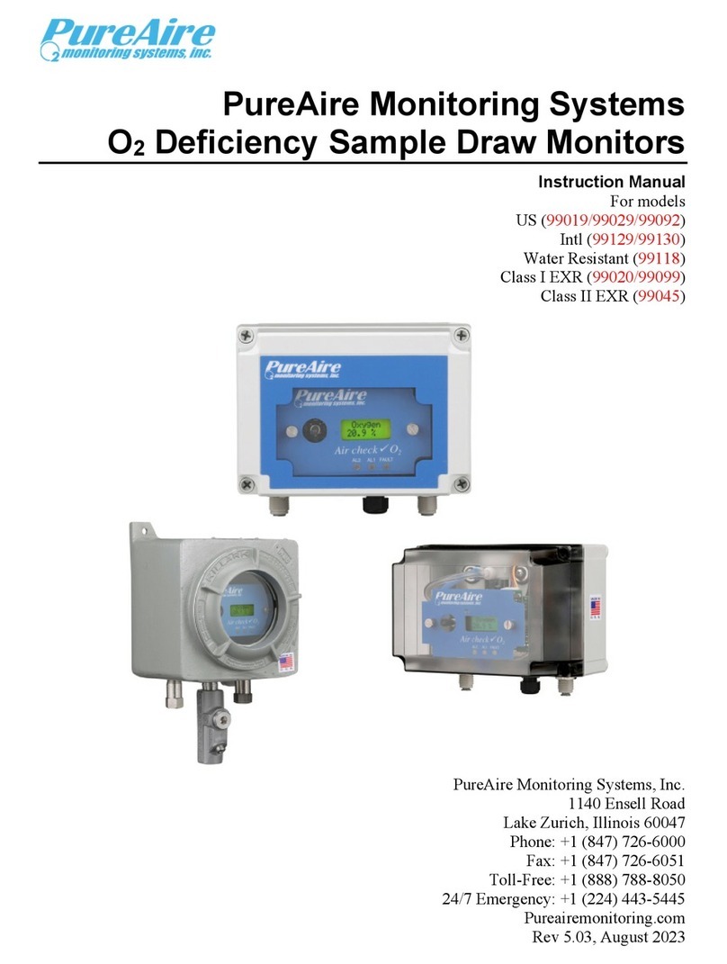 PureAire Monitoring Systems 99019 instruction manual