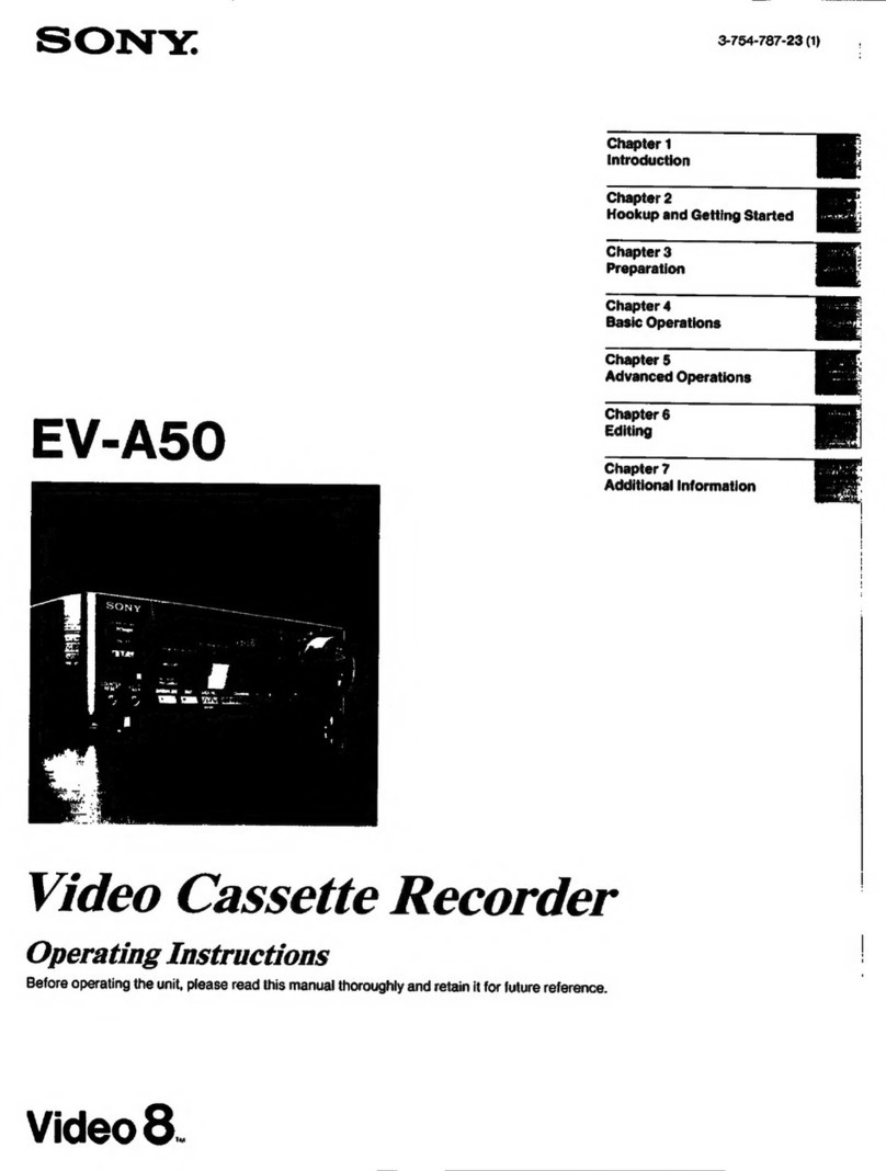 Sony Video 8 EV-A50 User manual