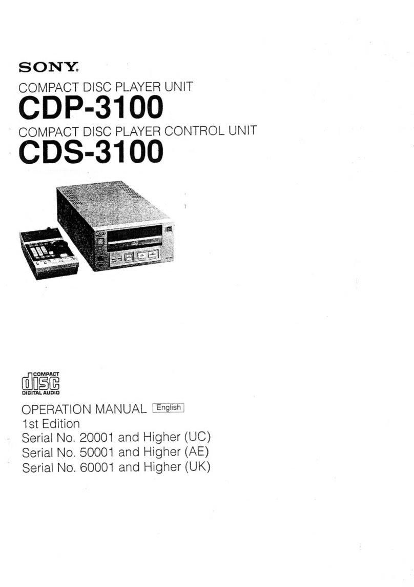 Sony CDP-3100 User manual