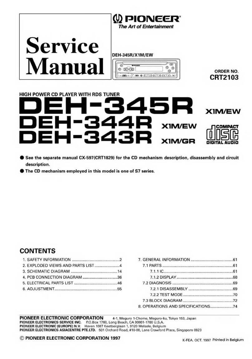 Pioneer DEH-345RX1M/EW User manual
