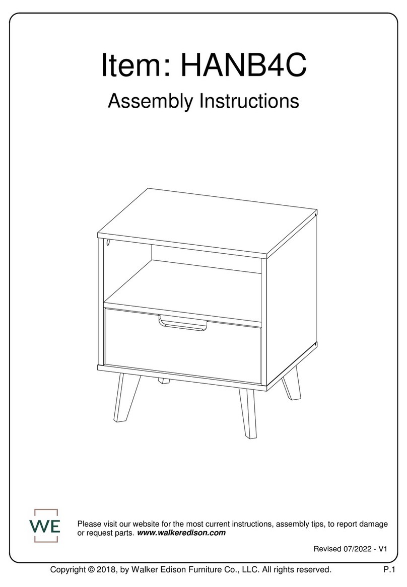 Walker Edison Hans HANB4C User manual Walker Edison Hans HANB4C User manual