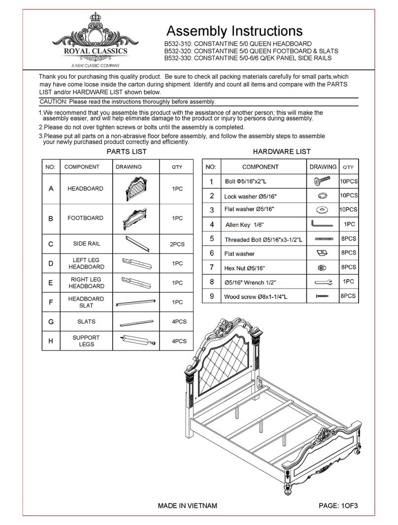 Royal Classics CONSTANTINE B532-310 User manual Royal Classics CONSTANTINE B532-310 User manual