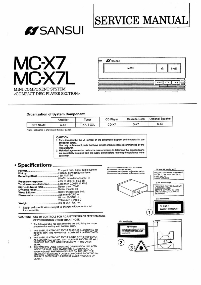 Sansui MC-X7 User manual
