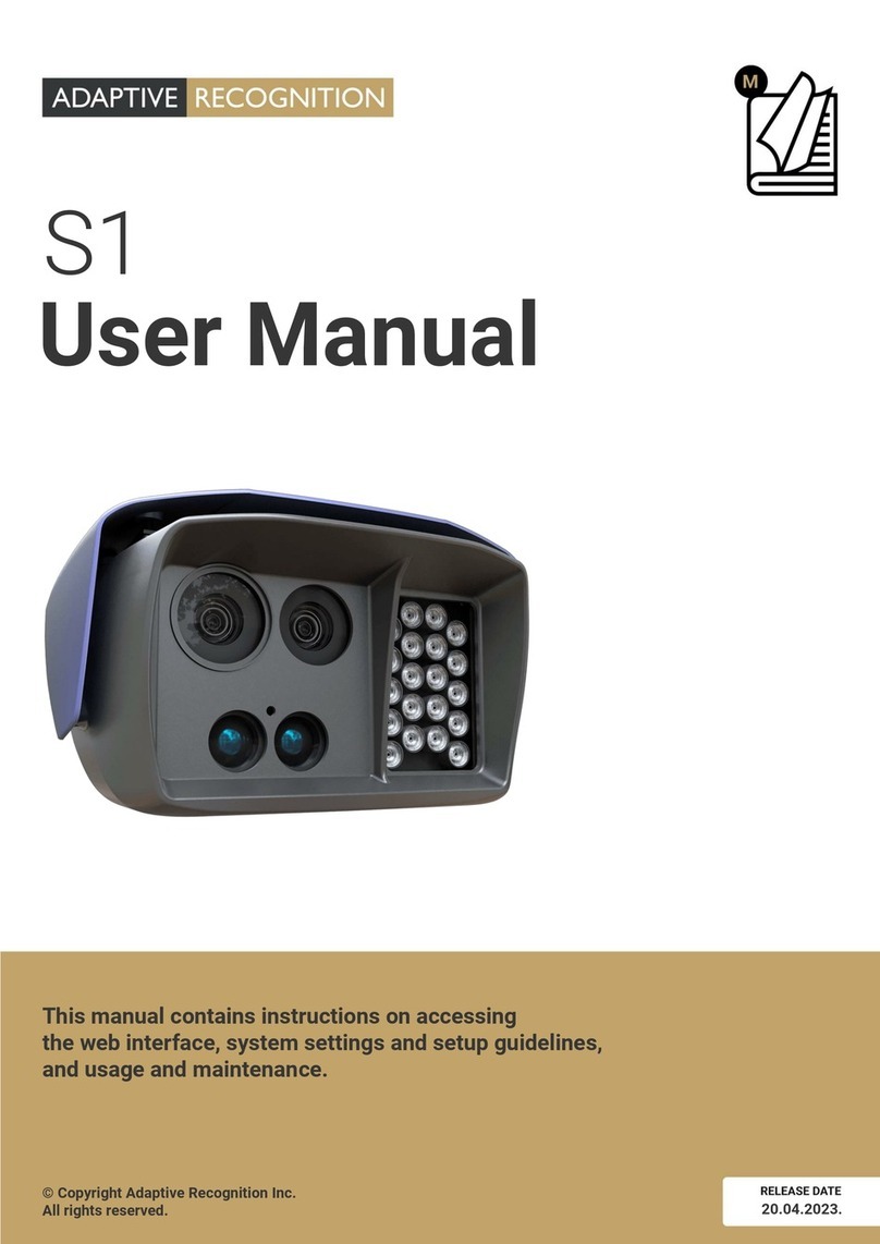 Adaptive Recognition S1 User manual