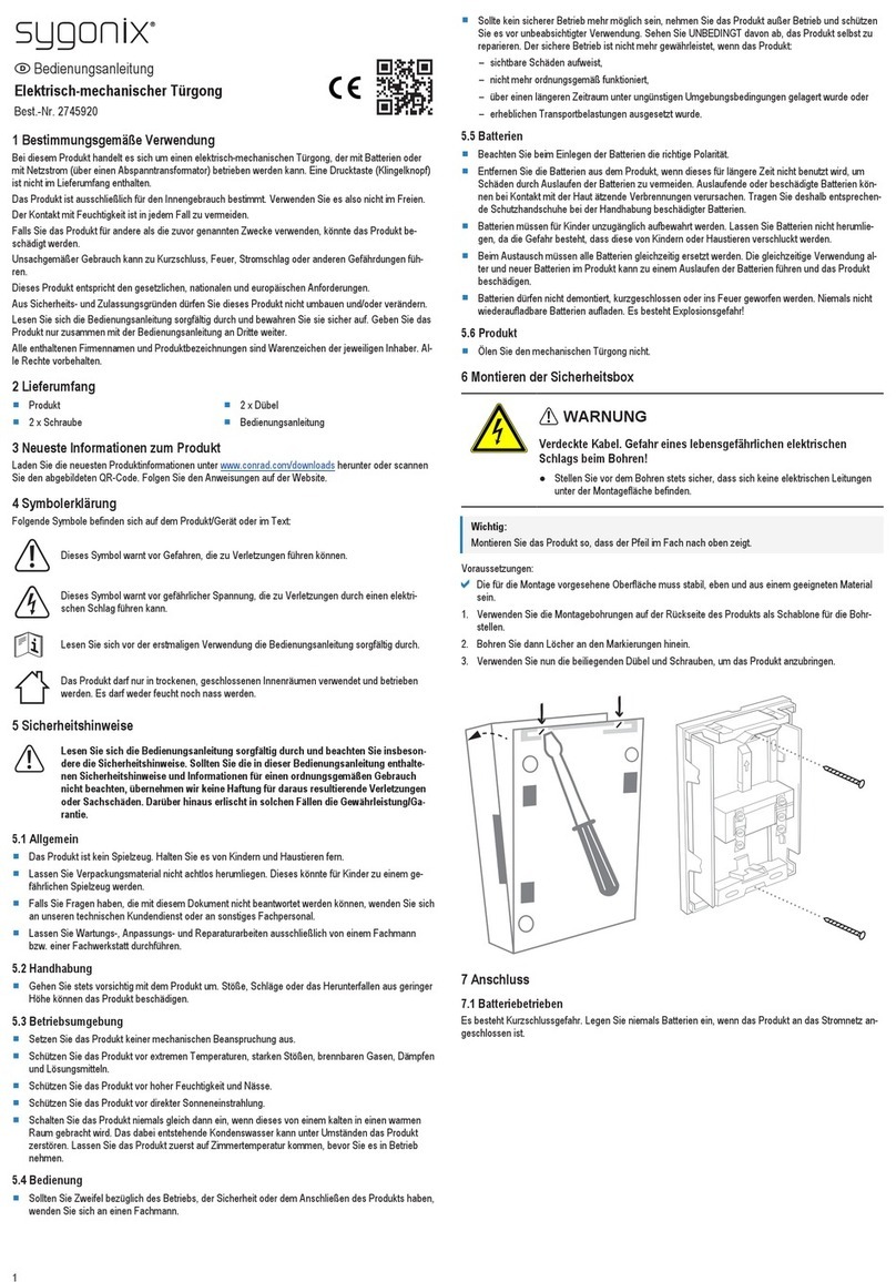 Sygonix SY-5491840 operating instructions
