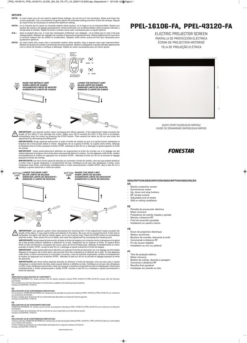 FONESTAR PPEL-10106-FA quick start guide